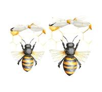 2 Pack Dog Bandana Honey Bees on Hive Pattern Girl Boy Bibs Dog Scarf Kerchief Accessories for Small Medium Large Dogs Puppy Cat Pet