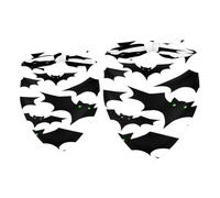 2 Pack Dog Bandana Horror Halloween Bat Green Eyes Girl Boy Bibs Dog Scarf Kerchief Accessories for Small Medium Large Dogs Puppy Cat Pet