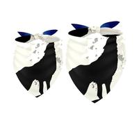 2 Pack Dog Bandana Howling Wolf in the Moon Girl Boy Bibs Dog Scarf Kerchief Accessories for Small Medium Large Dogs Puppy Cat Pet