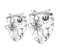 2 Pack Dog Bandana Insect Attack Girl Boy Bibs Dog Scarf Kerchief Accessories for Small Medium Large Dogs Puppy Cat Pet