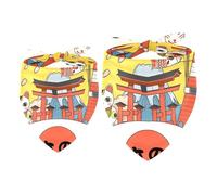 2 Pack Dog Bandana Japan Culture Girl Boy Bibs Dog Scarf Kerchief Accessories for Small Medium Large Dogs Puppy Cat Pet