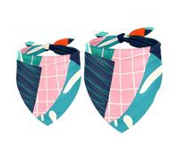 2 Pack Dog Bandana Jungle Fruits and Plants Exotic Girl Boy Bibs Dog Scarf Kerchief Accessories for Small Medium Large Dogs Puppy Cat Pet