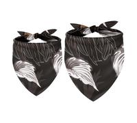 2 Pack Dog Bandana Leaves on Dark Girl Boy Bibs Dog Scarf Kerchief Accessories for Small Medium Large Dogs Puppy Cat Pet