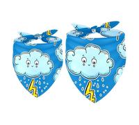 2 Pack Dog Bandana Lighting Rain Clouds Girl Boy Bibs Dog Scarf Kerchief Accessories for Small Medium Large Dogs Puppy Cat Pet