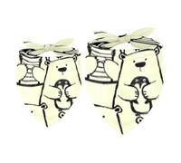 2 Pack Dog Bandana Little Bear Paradise Girl Boy Bibs Dog Scarf Kerchief Accessories for Small Medium Large Dogs Puppy Cat Pet