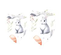 2 Pack Dog Bandana Little Rabbits and Easter Eggs Girl Boy Bibs Dog Scarf Kerchief Accessories for Small Medium Large Dogs Puppy Cat Pet
