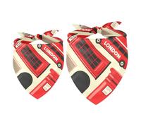 2 Pack Dog Bandana London Red Bus Soldier Girl Boy Bibs Dog Scarf Kerchief Accessories for Small Medium Large Dogs Puppy Cat Pet