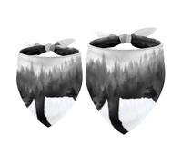 2 Pack Dog Bandana Lonely Wild Wolf Girl Boy Bibs Dog Scarf Kerchief Accessories for Small Medium Large Dogs Puppy Cat Pet