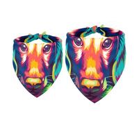 2 Pack Dog Bandana Long Haired Miniature Dachshund Dog Girl Boy Bibs Dog Scarf Kerchief Accessories for Small Medium Large Dogs Puppy Cat Pet