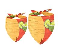 2 Pack Dog Bandana Mexican Girl in Cocktail Girl Boy Bibs Dog Scarf Kerchief Accessories for Small Medium Large Dogs Puppy Cat Pet