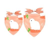 2 Pack Dog Bandana Mini French Lop Rabbit Girl Boy Bibs Dog Scarf Kerchief Accessories for Small Medium Large Dogs Puppy Cat Pet
