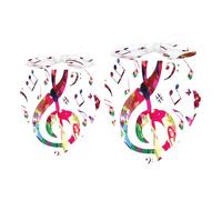 2 Pack Dog Bandana Music Notes with Butterfly Girl Boy Bibs Dog Scarf Kerchief Accessories for Small Medium Large Dogs Puppy Cat Pet