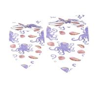 2 Pack Dog Bandana Ocean Octopus and Seashells Girl Boy Bibs Dog Scarf Kerchief Accessories for Small Medium Large Dogs Puppy Cat Pet