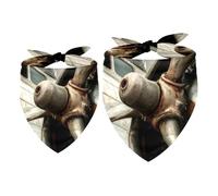 2 Pack Dog Bandana Old Aircraft Jet Propeller Girl Boy Bibs Dog Scarf Kerchief Accessories for Small Medium Large Dogs Puppy Cat Pet