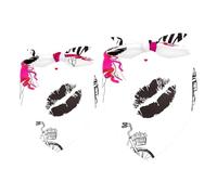 2 Pack Dog Bandana Paris Eiffel Tower with Beauty Lips Girl Boy Bibs Dog Scarf Kerchief Accessories for Small Medium Large Dogs Puppy Cat Pet