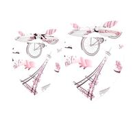 2 Pack Dog Bandana Paris Tower with Bike Heel Girl Boy Bibs Dog Scarf Kerchief Accessories for Small Medium Large Dogs Puppy Cat Pet