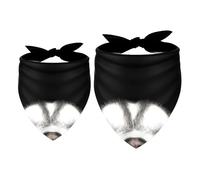 2 Pack Dog Bandana Peeking Siberian Husky Dog Girl Boy Bibs Dog Scarf Kerchief Accessories for Small Medium Large Dogs Puppy Cat Pet