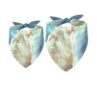 2 Pack Dog Bandana Polar Bear with a Child Watching the Sky Girl Boy Bibs Dog Scarf Kerchief Accessories for Small Medium Large Dogs Puppy Cat Pet