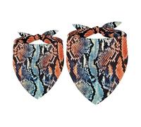 2 Pack Dog Bandana Python Snake Animal Pattern Girl Boy Bibs Dog Scarf Kerchief Accessories for Small Medium Large Dogs Puppy Cat Pet