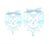 2 Pack Dog Bandana Question Mark Cat Girl Boy Bibs Dog Scarf Kerchief Accessories for Small Medium Large Dogs Puppy Cat Pet