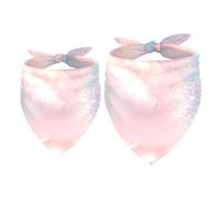 2 Pack Dog Bandana Rainbow Pink Clouds Girl Boy Bibs Dog Scarf Kerchief Accessories for Small Medium Large Dogs Puppy Cat Pet