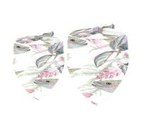2 Pack Dog Bandana Rainbow Trout Fish and Pink Flower Girl Boy Bibs Dog Scarf Kerchief Accessories for Small Medium Large Dogs Puppy Cat Pet