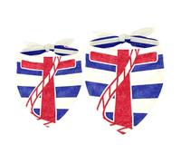 2 Pack Dog Bandana Red Anchor on White and Blue Sailor Stripes Girl Boy Bibs Dog Scarf Kerchief Accessories for Small Medium Large Dogs Puppy Cat Pet