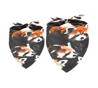2 Pack Dog Bandana Red Pandas Girl Boy Bibs Dog Scarf Kerchief Accessories for Small Medium Large Dogs Puppy Cat Pet