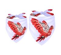 2 Pack Dog Bandana Red Winged Bird Girl Boy Bibs Dog Scarf Kerchief Accessories for Small Medium Large Dogs Puppy Cat Pet