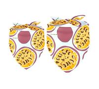 2 Pack Dog Bandana Ripe Passion Fruit Girl Boy Bibs Dog Scarf Kerchief Accessories for Small Medium Large Dogs Puppy Cat Pet