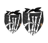 2 Pack Dog Bandana Rock and Roll Poster Girl Boy Bibs Dog Scarf Kerchief Accessories for Small Medium Large Dogs Puppy Cat Pet