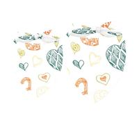 2 Pack Dog Bandana Romantic Heart Shape Girl Boy Bibs Dog Scarf Kerchief Accessories for Small Medium Large Dogs Puppy Cat Pet