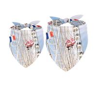 2 Pack Dog Bandana Romantic Perris Wheel Girl Boy Bibs Dog Scarf Kerchief Accessories for Small Medium Large Dogs Puppy Cat Pet