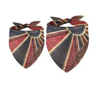 2 Pack Dog Bandana Round Black and Red Dart Board Girl Boy Bibs Dog Scarf Kerchief Accessories for Small Medium Large Dogs Puppy Cat Pet