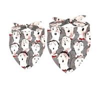 2 Pack Dog Bandana Seamless Boys Singing Songs Girl Boy Bibs Dog Scarf Kerchief Accessories for Small Medium Large Dogs Puppy Cat Pet