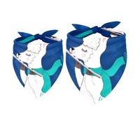 2 Pack Dog Bandana Sheep Playing the Flute Girl Boy Bibs Dog Scarf Kerchief Accessories for Small Medium Large Dogs Puppy Cat Pet