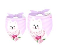 2 Pack Dog Bandana Shy Cat Girl Boy Bibs Dog Scarf Kerchief Accessories for Small Medium Large Dogs Puppy Cat Pet