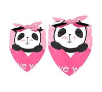 2 Pack Dog Bandana Shy Panda Girl Boy Bibs Dog Scarf Kerchief Accessories for Small Medium Large Dogs Puppy Cat Pet