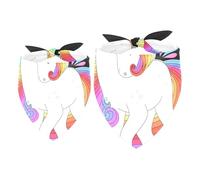 2 Pack Dog Bandana Shy Unicorn in Black Girl Boy Bibs Dog Scarf Kerchief Accessories for Small Medium Large Dogs Puppy Cat Pet