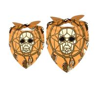 2 Pack Dog Bandana Skull Death Catcher Girl Boy Bibs Dog Scarf Kerchief Accessories for Small Medium Large Dogs Puppy Cat Pet