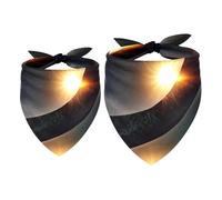 2 Pack Dog Bandana Solar Eclipse Girl Boy Bibs Dog Scarf Kerchief Accessories for Small Medium Large Dogs Puppy Cat Pet