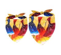 2 Pack Dog Bandana Spanish Dance Girls Painting Girl Boy Bibs Dog Scarf Kerchief Accessories for Small Medium Large Dogs Puppy Cat Pet