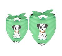 2 Pack Dog Bandana Spotted Puppy Pose Girl Boy Bibs Dog Scarf Kerchief Accessories for Small Medium Large Dogs Puppy Cat Pet