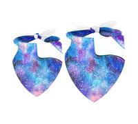 2 Pack Dog Bandana Starry Cat and Butterfly Girl Boy Bibs Dog Scarf Kerchief Accessories for Small Medium Large Dogs Puppy Cat Pet