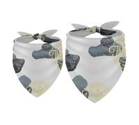 2 Pack Dog Bandana Stone Fossil Girl Boy Bibs Dog Scarf Kerchief Accessories for Small Medium Large Dogs Puppy Cat Pet