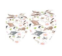 2 Pack Dog Bandana Sugar Gliders Animal Girl Boy Bibs Dog Scarf Kerchief Accessories for Small Medium Large Dogs Puppy Cat Pet