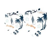 2 Pack Dog Bandana Summer Vacation Shark Palm Tree Surfboard Girl Boy Bibs Dog Scarf Kerchief Accessories for Small Medium Large Dogs Puppy Cat Pet