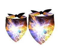 2 Pack Dog Bandana Sun Solar Flare Explode Girl Boy Bibs Dog Scarf Kerchief Accessories for Small Medium Large Dogs Puppy Cat Pet