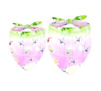2 Pack Dog Bandana Thousand Paper Cranes Stage Girl Boy Bibs Dog Scarf Kerchief Accessories for Small Medium Large Dogs Puppy Cat Pet