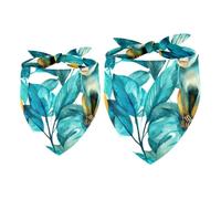 2 Pack Dog Bandana Tropical Leaf Monkey Girl Boy Bibs Dog Scarf Kerchief Accessories for Small Medium Large Dogs Puppy Cat Pet